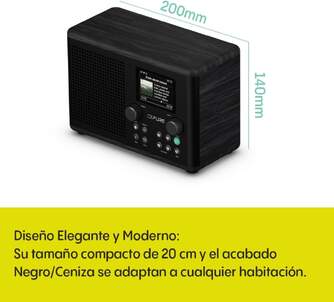 RADIO FM/INTERNET PURE CLASSIC H4I NEGRO CENIZA