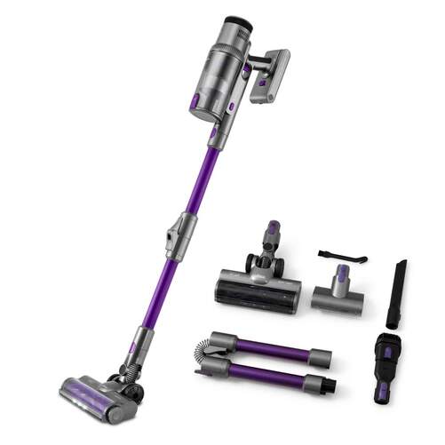 Aspiradora Escoba Ufesa U7 UV Ligjt - 500 W, Mini turbo, 55 min Auton., 0,6 L,4 niveles, Gris-Morado