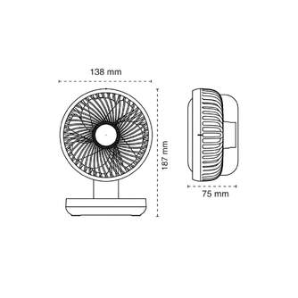 VENTILADOR SOBREMESA CRISTAL MINIFAN BLANCO PORTAT