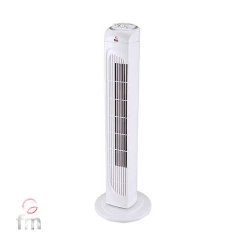 Ventilador Torre FM VTR-20 - 45W, 76cm, Oscilante, Programable, 3 Potencias, Blanco