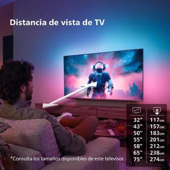 TV PHILIPS 43%%%quot; 43PUS8818 UHD GOOGLETV AMBI P5 120H