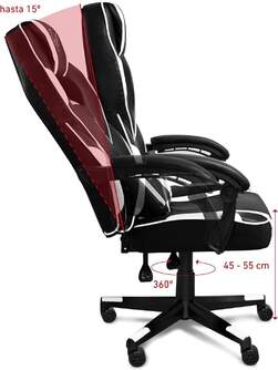 SILLA GAMING PHOENIX TROPHY CUERO PU BLANCA/NEGRA