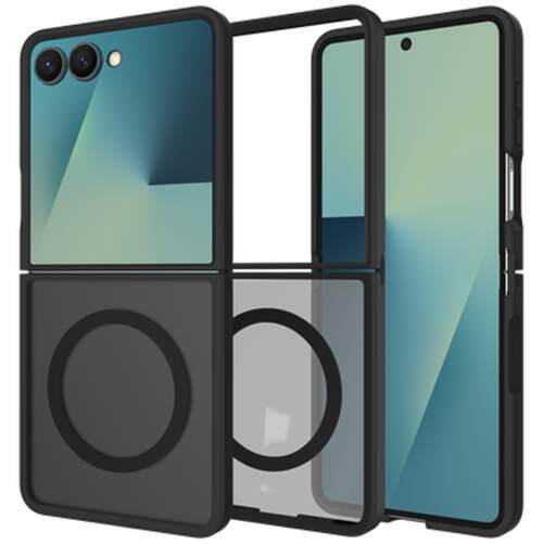 Funda JiC Armor Elite para Samsung Galaxy Z Flip7 - Negro, TPU resistente a golpes y rayones