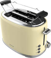 Tostadora Cecotec Toast&Taste 1000 3232 - 2 Ranuras Cortas, 980 W, Beige