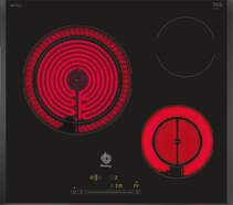 Placa vitrocer&aacute;mica Balay 3EB765LQ - 60 cm, Biselada, 2 Zonas + Zona Gigante, Calentamiento R&aacute;pido