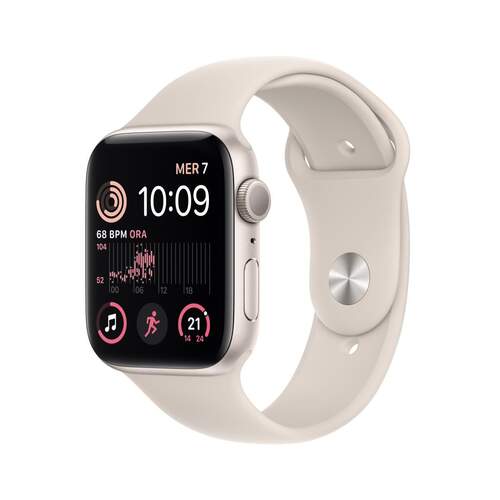 Apple Watch SE (2 Gen) 44mm Starlight - Retina 1000 Nits, GPS, Sensores Deportivos, Chip S8