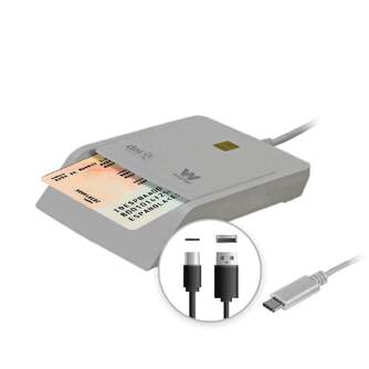 LECTOR DNI ELECTRONICO WOXTER USB C ADAP. BLANCO