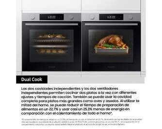 HORNO SAMSUNG NV7B4430ZASU1 76L PIRO INOX DUALCOOK