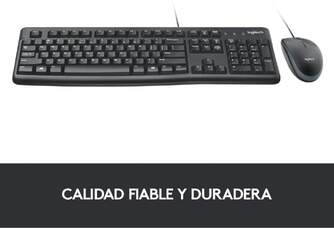 TECLADO RATON LOGITECH MK120 CON CABLE USB
