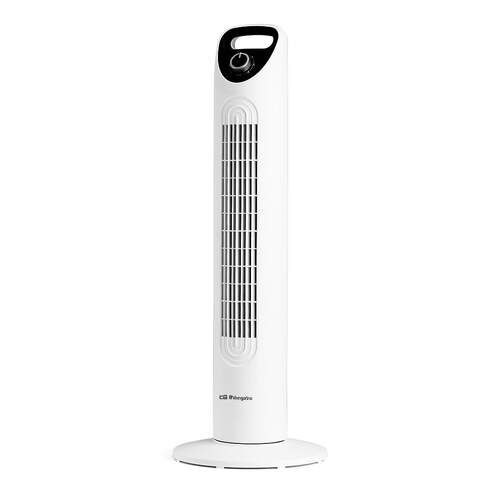 Ventilador Torre Orbegozo - 45 W, Altura 80 cm, 3 velocidades, Oscilante, blanco