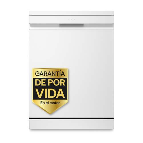 Lavavajillas LG DF375HWS - 14 Servicios, 10 Programas, 3&ordf; Bandeja, QuadWash, 43 dB, Blanco