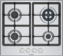 Placa de gas Bosch PGH6B5K90 - 4 fuegos, 60 cm, gas natural, GasStop