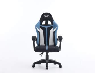 SILLA GAMING NASA SATURN PRO NEGRO AZUL CLARO