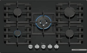 Placa de gas Bosch PPQ7A6I40 - 75 cm, 5 fuegos, con Gas Natural, encendido electrónico