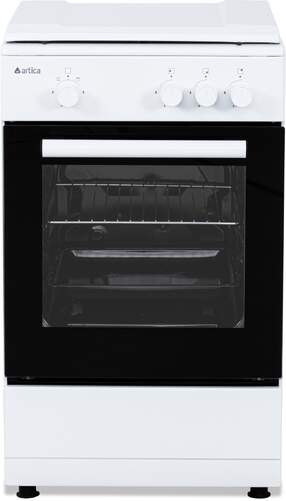 Cocina gas Butano Artica AKF50553W - 3 Fuegos, 50x56cm, Termopar Seguridad, Doble Vidrio, Blanca