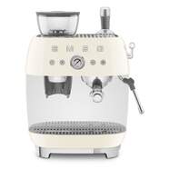 Cafetera Express Smeg EGF03CREU - Molinillo, 20 Bares, 1650 W, Crema