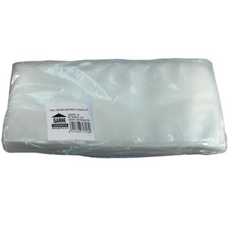 Bolsa Envasadora Garhe 31106 - 100 Unidades, Malla, 20x40 cm