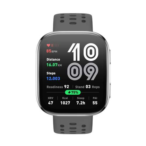 Smartwatch Amazfit Bip 6 Gris - 1,97" AMOLED, 340 mAh, 14 días aut., BT 5.2, GPS, monitor salud