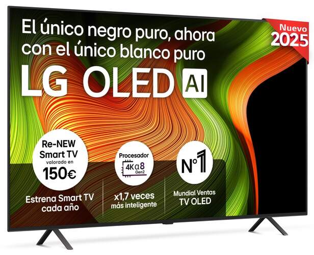 TV LG 65" QLED 65B56LA - 4K Ultra HD, Alfa8, WebOS 25, 120 Hz, 20 W RMS, HDR10