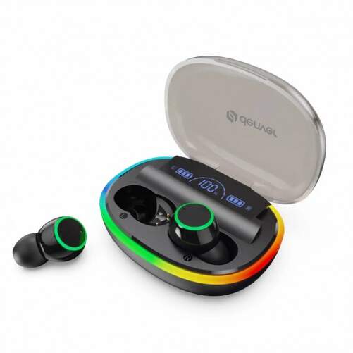 Auriculares Denver TWE-55B Negro - Bluetooth 5.3, 530 mAh totales, 4 h autonom&iacute;a