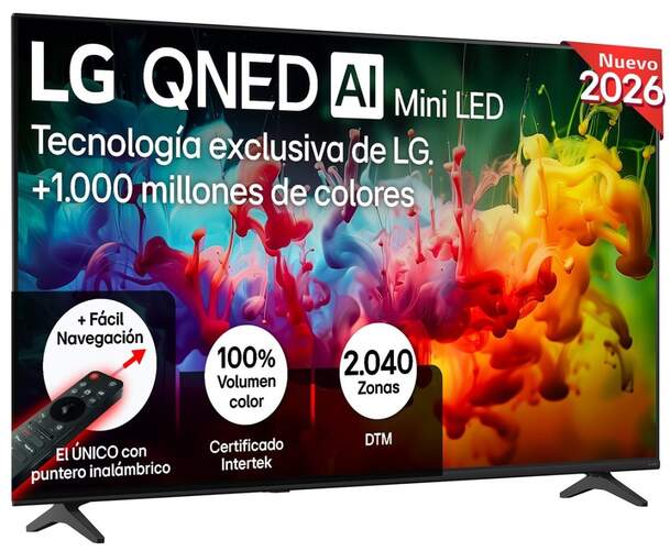 TV LG 65" MiniLED 65QNED70B6C - 4K Ultra HD, WebOS, FreeSync, Dolby Digital AI Sounds Pro, HDR10 Pro
