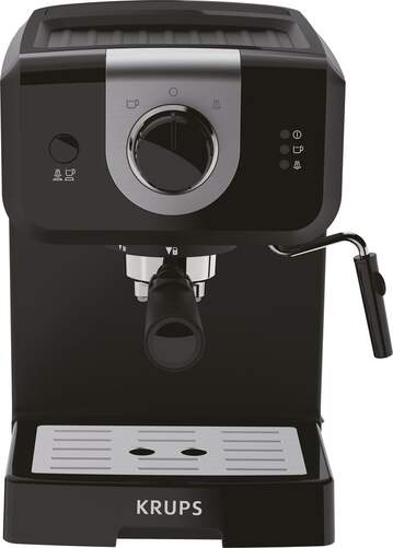 Cafetera Krups Opio XP3208 - 1.5L, 15 Bares, 2 Tazas, Espumador de leche