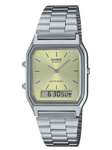 Reloj Casio Vintage AQ-230A-9AMQYES - Cronómetro, alarma, digital y analógico, pila para 3 años