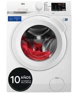 Lavadora AEG L6FBI147P Prosense - 10kg, Clase A, 1400rpm, Inverter, Modo Vapor Antialergias, Blanca