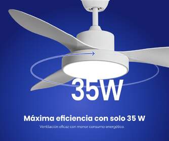 VENTILADOR TECHO ARTICA AVTECH36B BCO 36W 119 CM