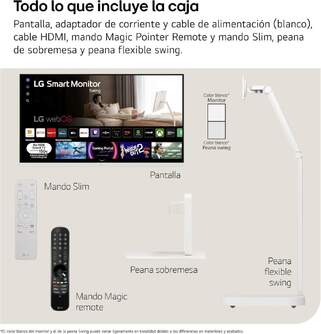 MONITOR LG 32%%%quot; 32U721SAW W SWING 4K MANDO SOPORTE