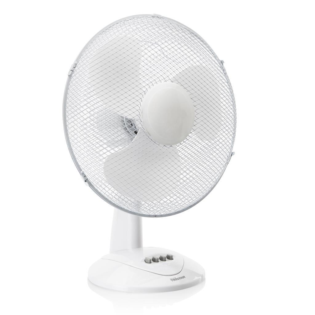 Ventilador Tristar Ve5978 de sobremesa oscilante 50w mesa 40 3 ajustes velocidad 25° asa para transporte contra sobrecalentamiento 45 blanco 45w 40cm 50 1250