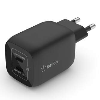 CARGADOR BELKIN 2XUSB C DE 65W GAN CARGA RAPIDA NE