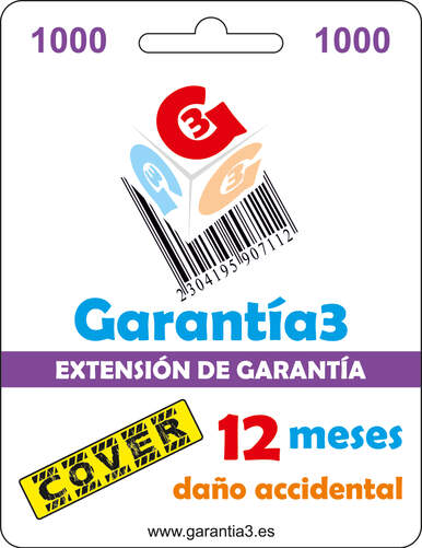 GARANTÍA3 COVER 12 Meses Maximal 1000