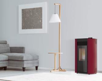 ESTUFA A PELLET RED POD FIRST 12KW BORDEAUX (CANAL