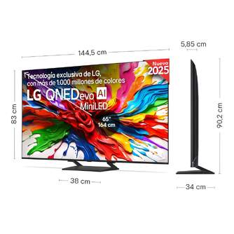 TV LG 65%%%quot; 65QNED93A6A UHD QNED EVO MINILED ALFA8