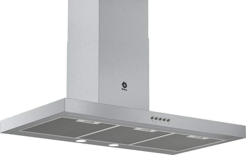 Campana Decorativa Balay 3BC095MX - 90cm, Extracción máx 527m3/h, 3 Potencias, Acero Inoxidable