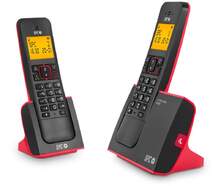 Tel&eacute;fono inal&aacute;mbrico SPC 7290RC2 Blade DUO - Identificador llamadas, remarcado, Negro y rojo