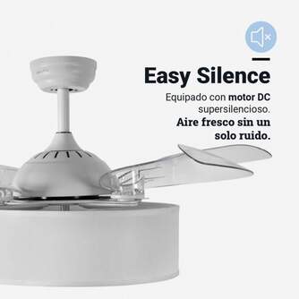 VENTILADOR TECHO U.BLUE JALOQUEWFW 104 DC LED PLE
