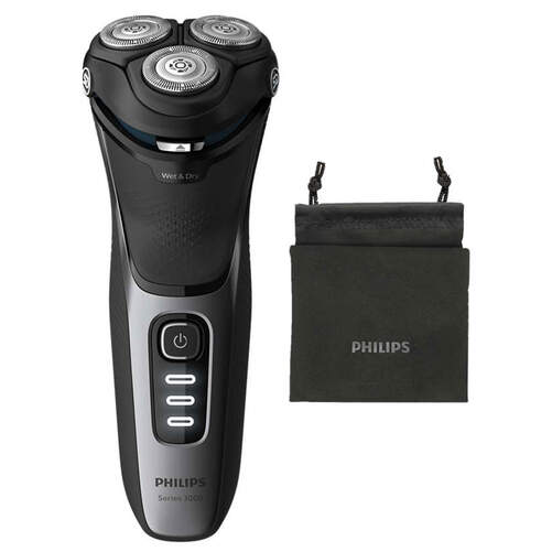 Afeitadora Philips S3231/52 - Seco/Mojado, Batería 60min, Cabezales pivotantes 5D, Autoafilable