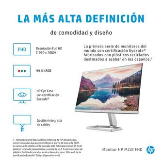 MONITOR HP  M22F 21,5%%%quot; 1920 X 1080 FHD NEGRO PLATA