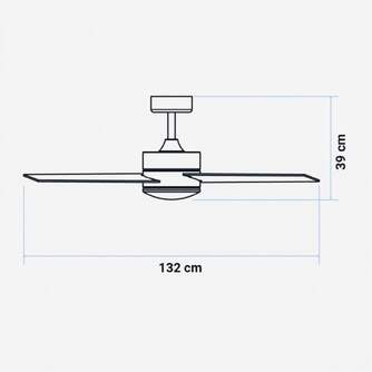 VENTILADOR TECHO U.BLUE BORA 4052BDC 132 DC LED