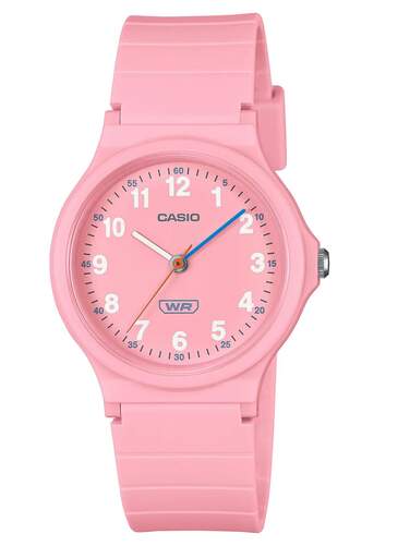 Reloj Casio Collection Mujer LQ-24B-4BEF - Esfera analógica resistente al agua, correa rosa