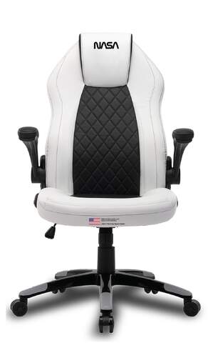 Silla Gaming Nasa Voyager blanca - Respaldo ajustable, Pist&oacute;n Clase 3, altura y brazos ajustables