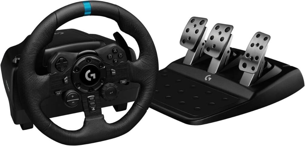 Volante Logitech G923 TrueForce - Para PlayStation 5, PC y Mac con Force Feedback, Negro