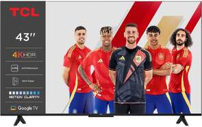 TV TCL 43" 43P6K - 4K Ultra HD, Google TV 12.0, Dolby Audio 20 W, HDR10, HLG