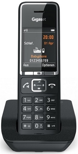 Tel&eacute;fono inal&aacute;mbrico Gigaset Comfort 550 Negro - Pantalla 2,2", 17h conversaci&oacute;n, remarcado