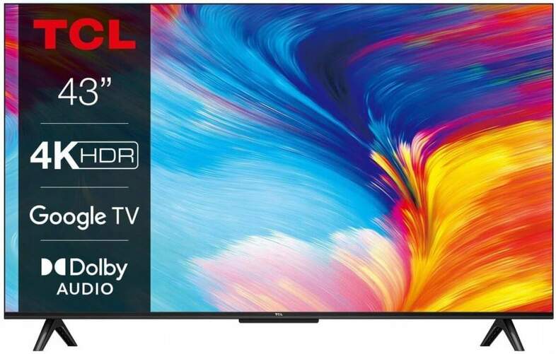 TV 43" TCL 43P631 - 4K, Smart TV Android, MegaContrast, HDR10, Dolby Audio, Chromecast
