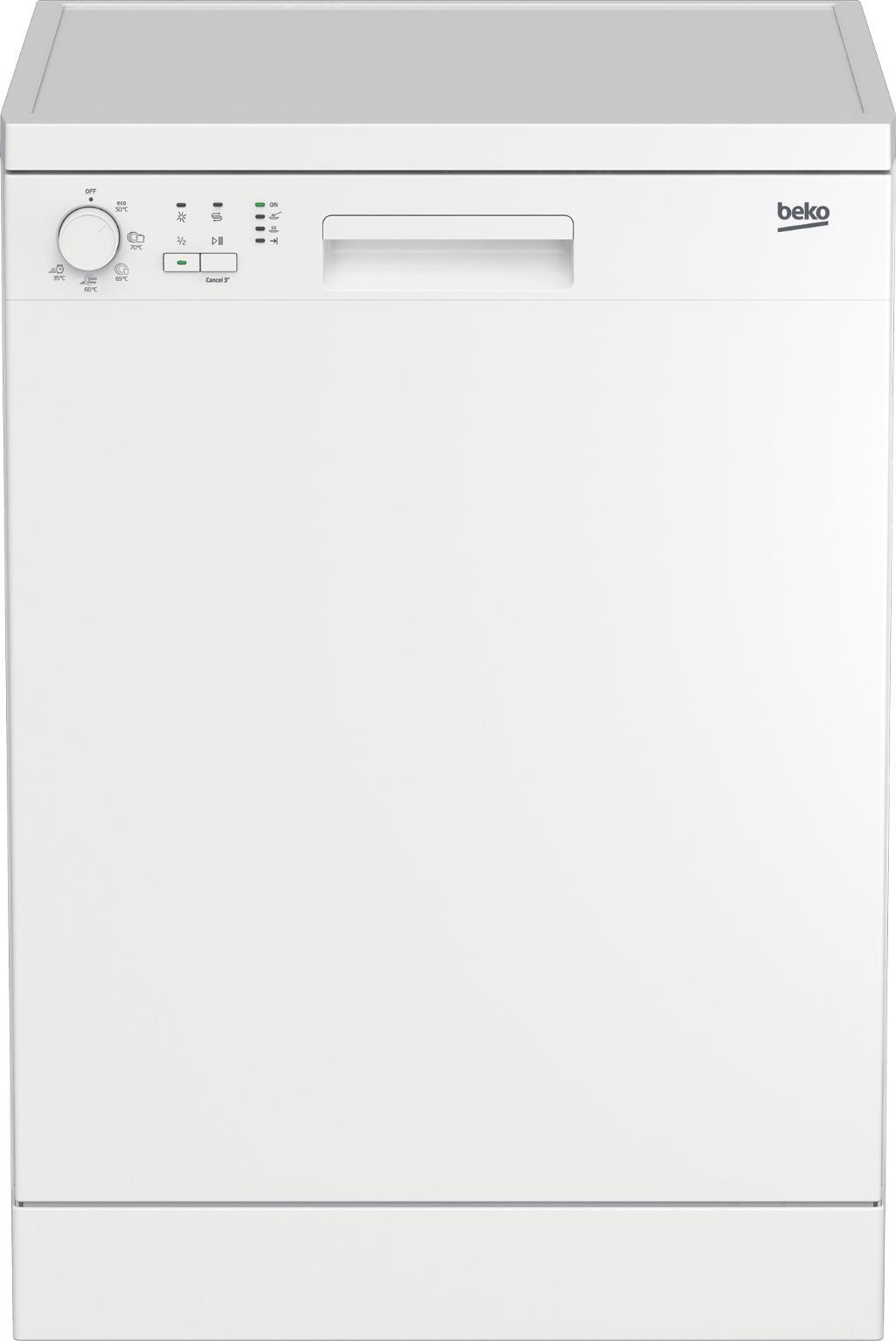 Lavavajillas Beko Dfn05321w 13 servicios 5 programas 49 db clase a++ blanco cubiertos 49db 60 cm 12.9l capacidad e 60cm 12carg