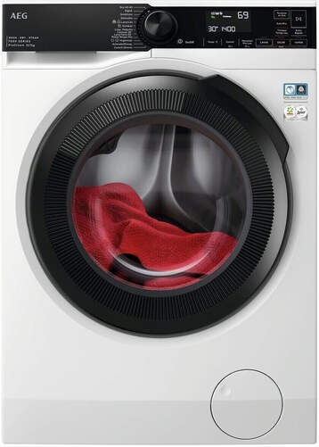 Lavasecadora AEG LWR7304L4B - 11/7  kg, 1400 rpm, Display LCD, Condensación, Blanco