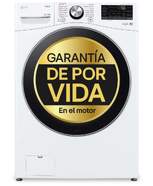 Lavadora LG F0P3CYV2W - 20 kg, 1000 rpm, Clase B, Detecci&oacute;n de Carga y Tejido, Vapor, Blanco